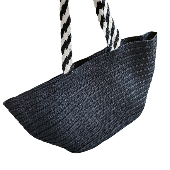 Rachel Zoe St. Tropez Tote Bag Summer Box of Style Black & White - Picture 7 of 7